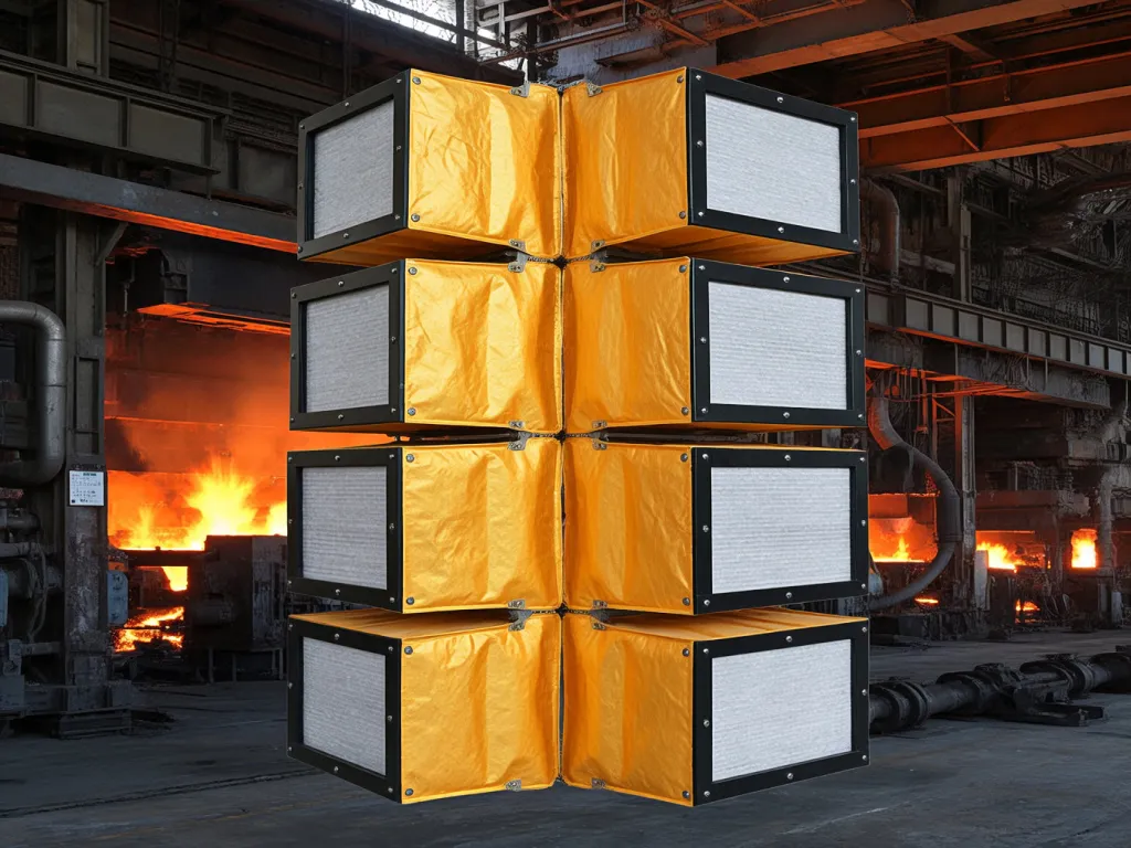 High temperature resistant filter bags in industrial setting