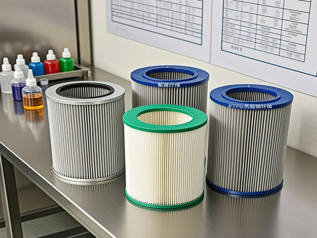 Filter bags made of different materials