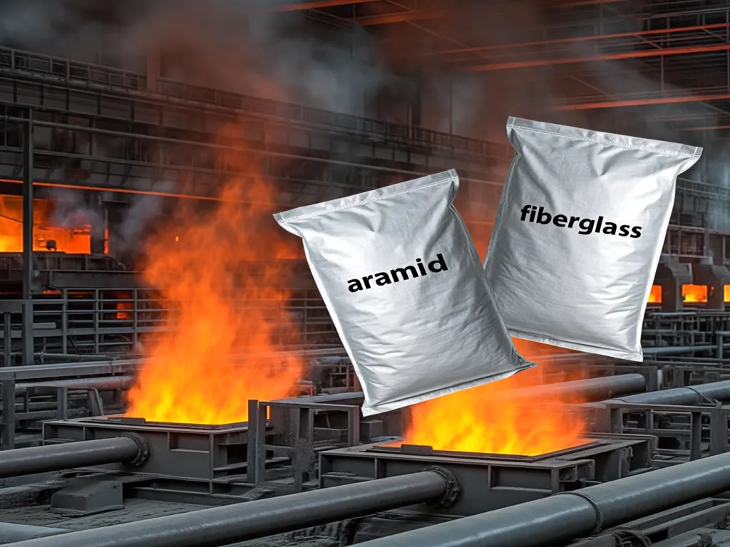 Filter bag materials: aramid and fiberglass