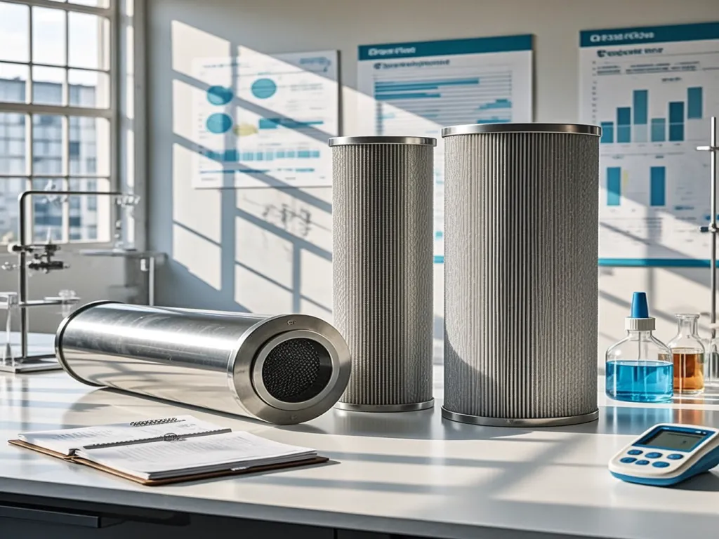 High quality dust collector filters on display