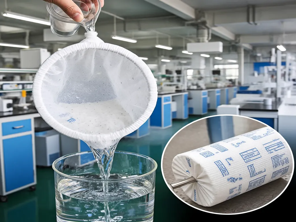 Filtration process with mesh filter bags
