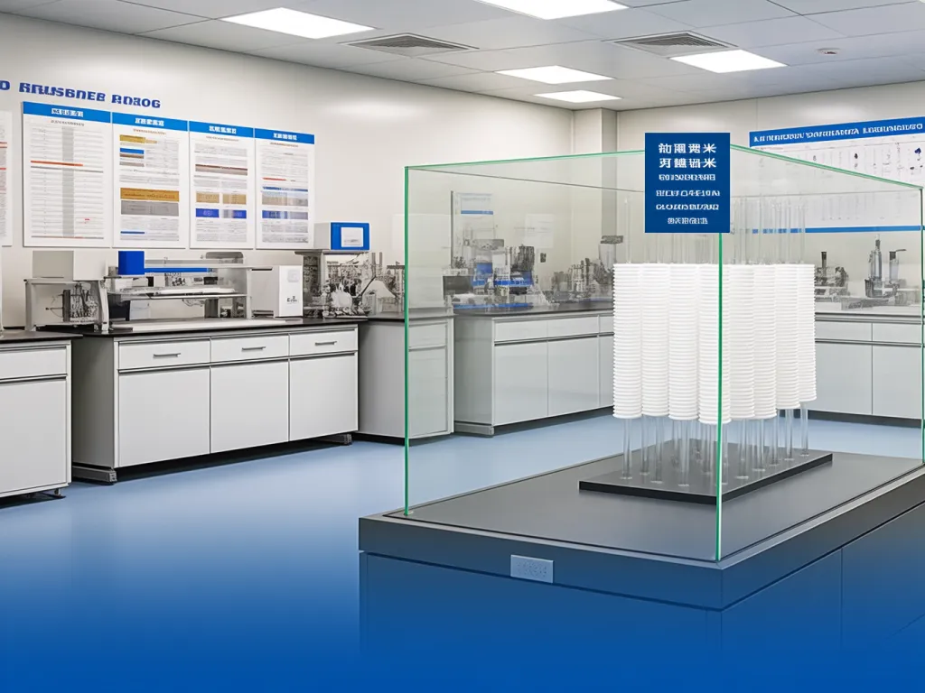 5 micron filter bag display in a cleanroom