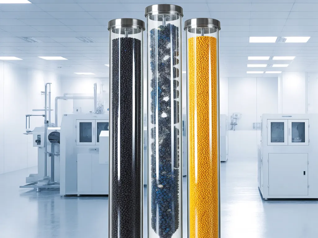 Samples of materials used in paint filter bags