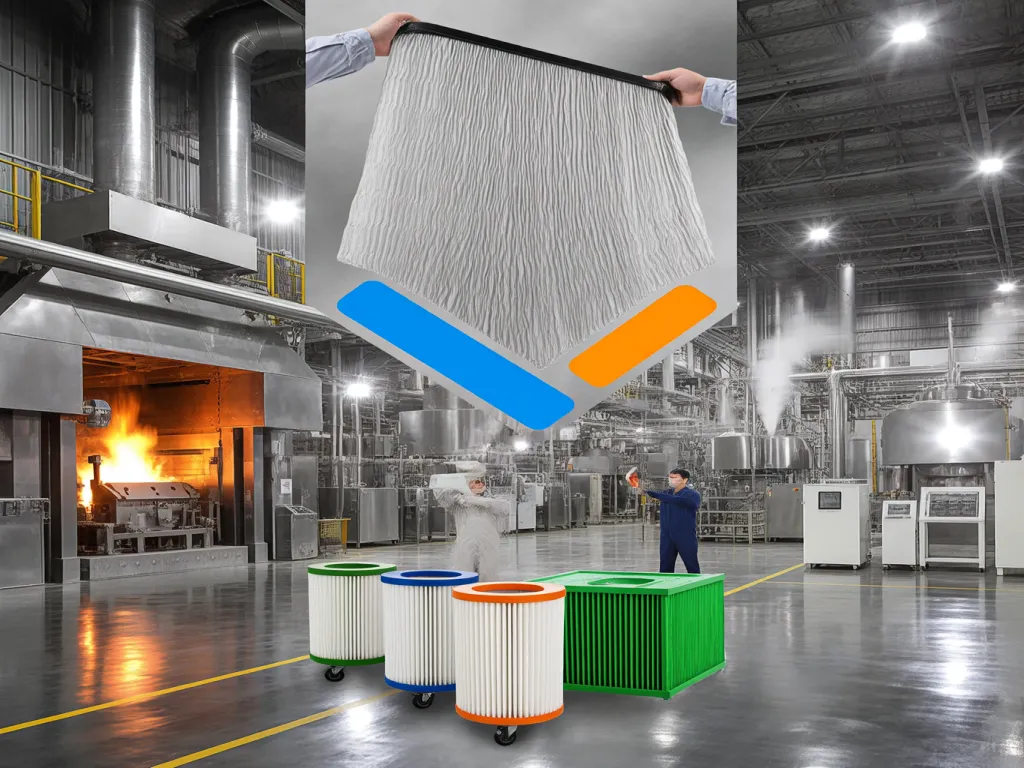 Innovative pleated filter bags in industrial environment