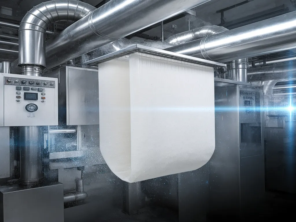 PTFE filter bag in industrial filtration system