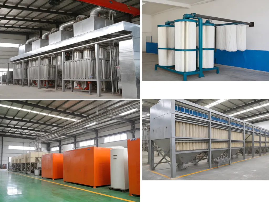 Various industrial filter systems and components