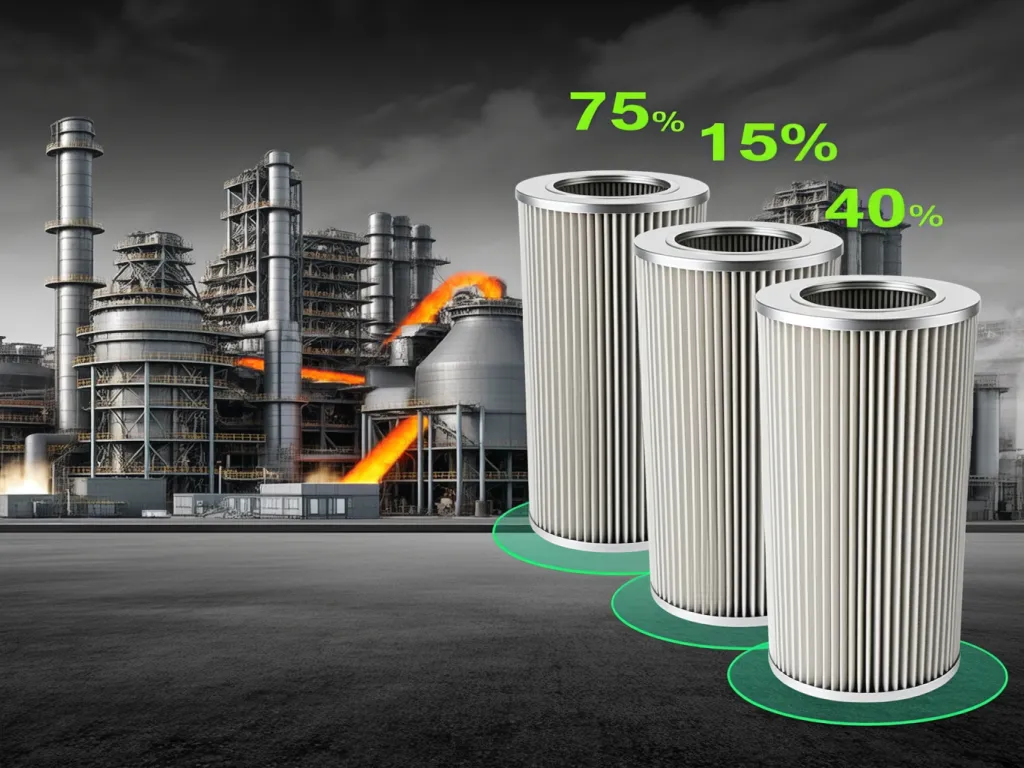 Illustration of bag filter efficiency rates