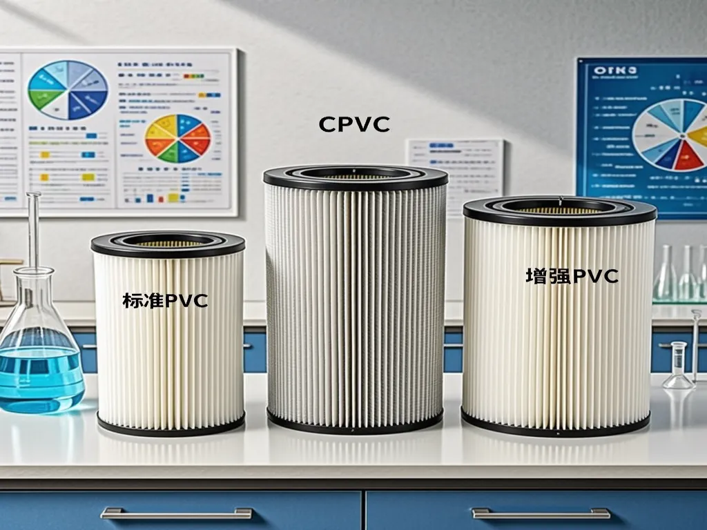 Comparison of standard PVC, CPVC, and enhanced PVC filters