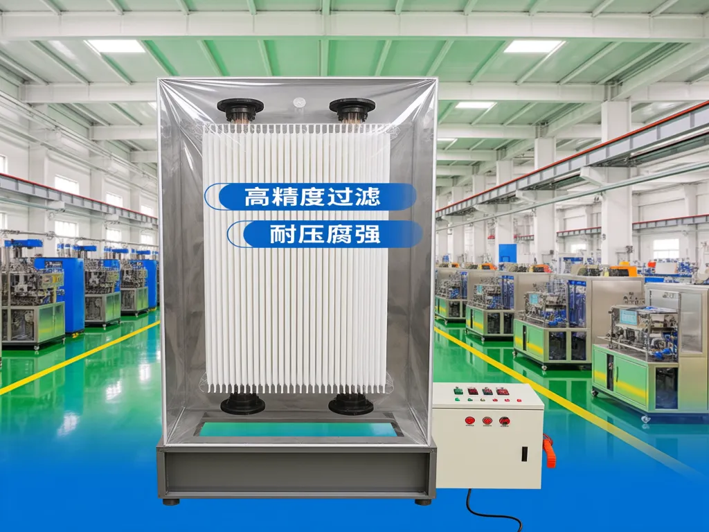 Durable PVC bag filter housing in factory setting
