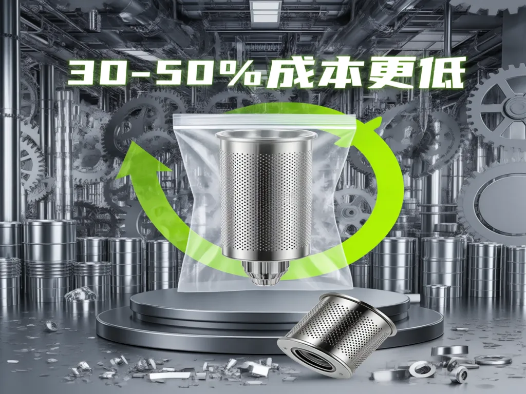 Plastic bag filter housing with 30-50% cost saving