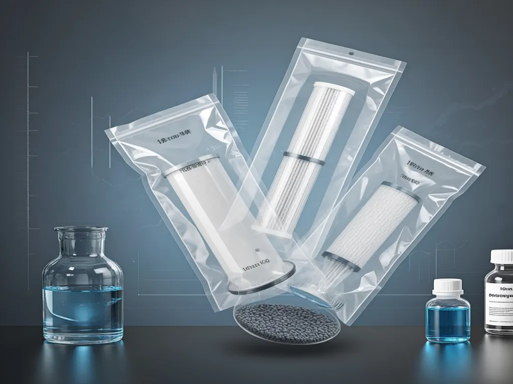 PVC filter elements displayed in a laboratory
