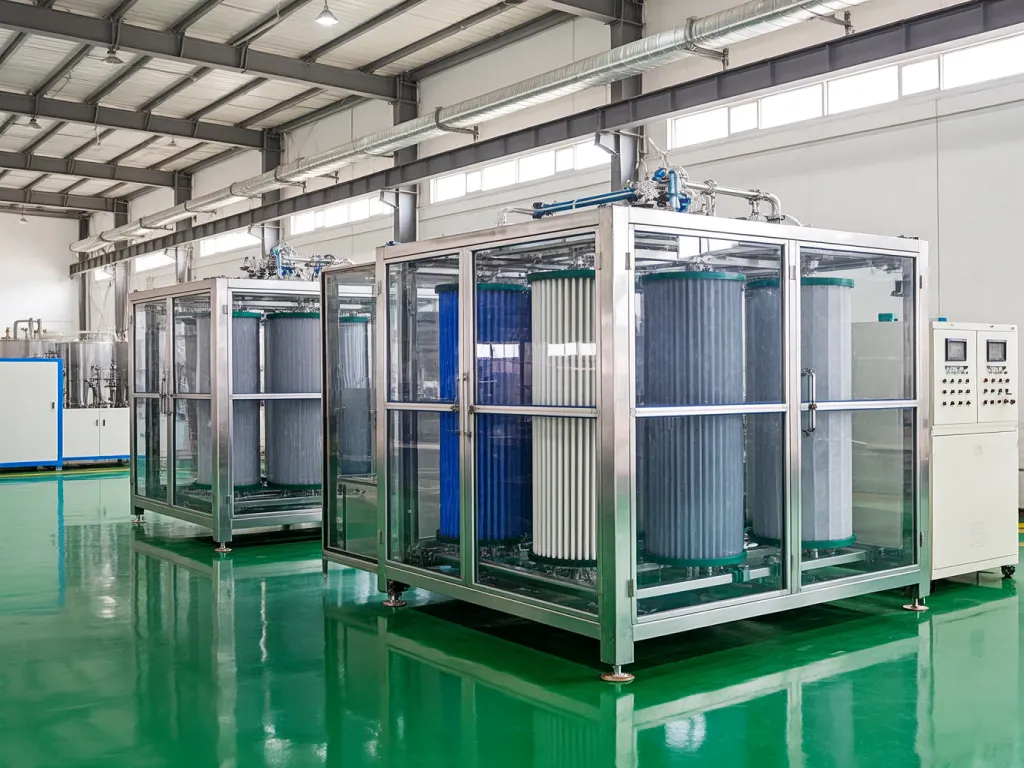 Advanced filter bag housing technology in an industrial facility