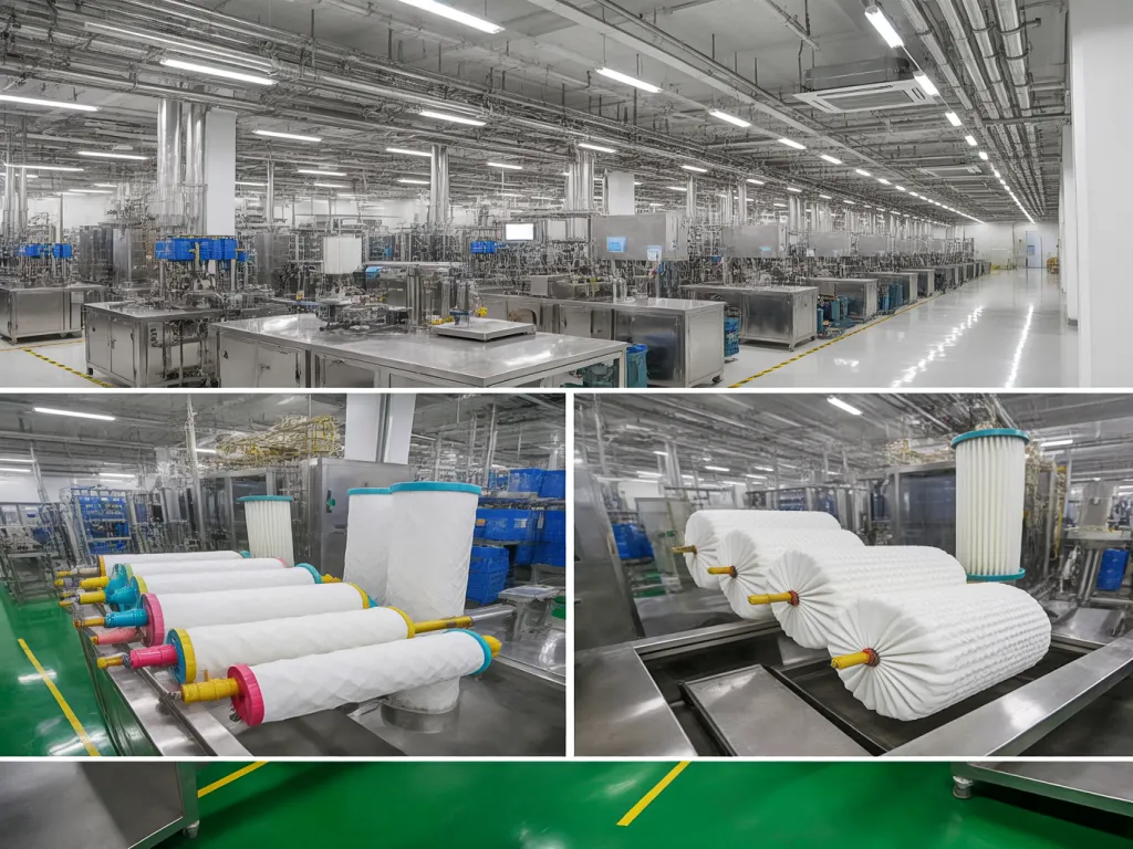 Inside view of filter bags manufacturing facility