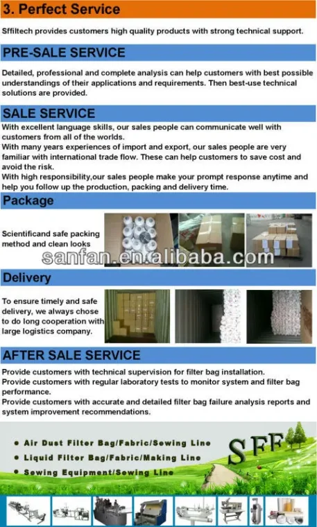 Industrial separation filter with high efficiency