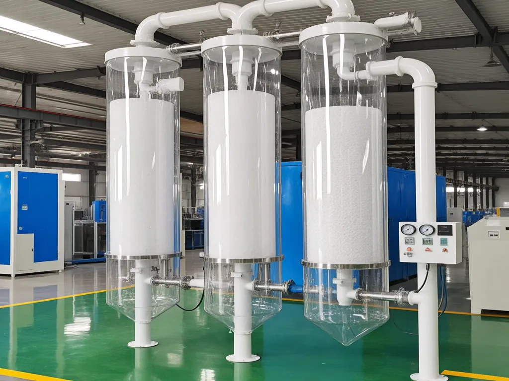 Industrial filter bag manufacturing equipment in factory
