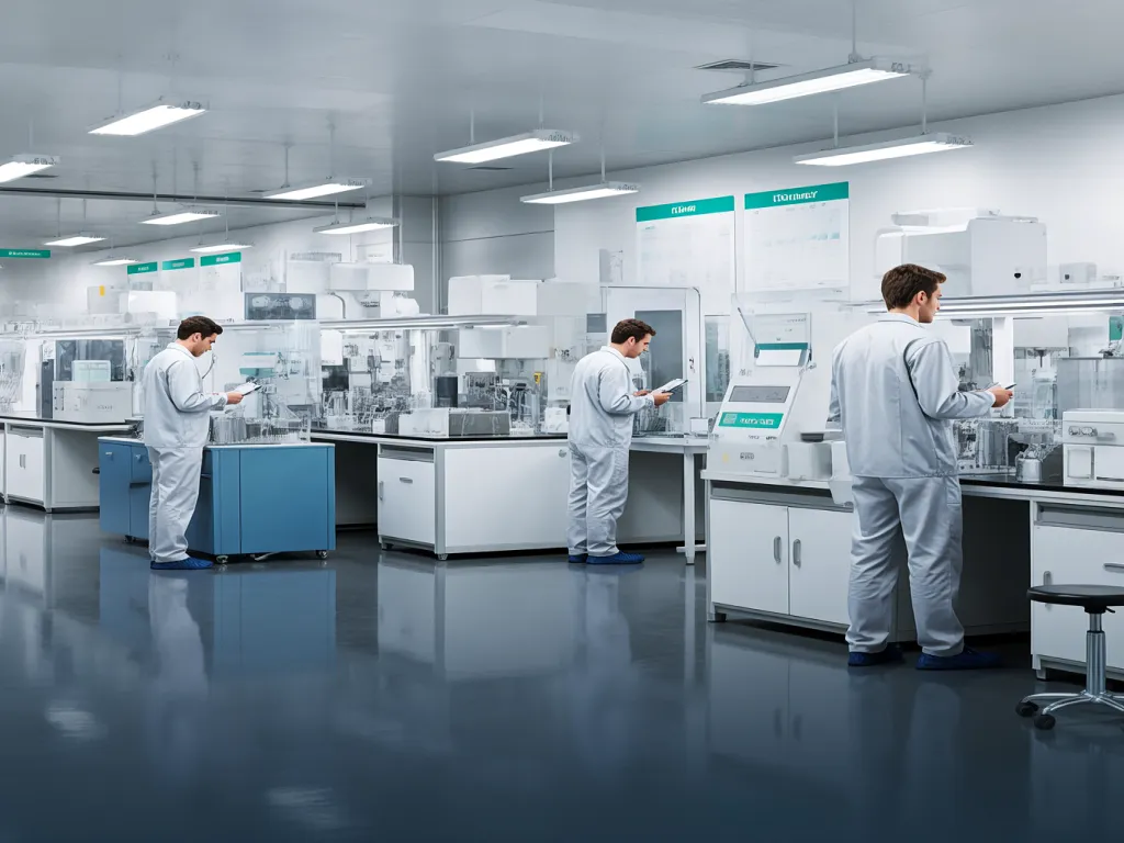 Laboratory setting for testing industrial filter bags