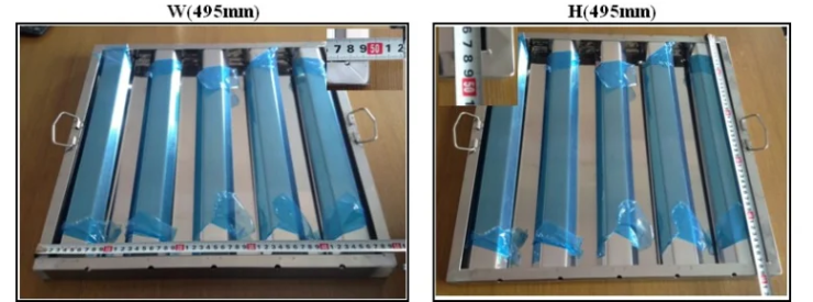 Side view of industrial filter equipment