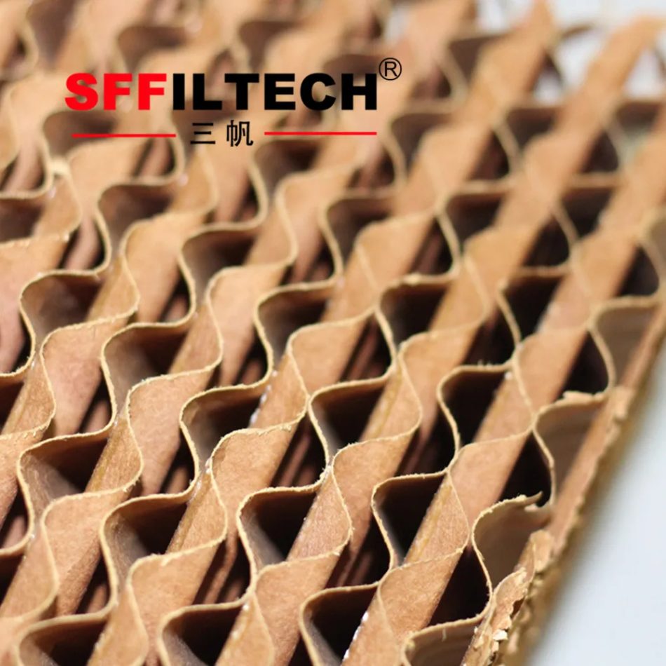 Detailed view of industrial filter components