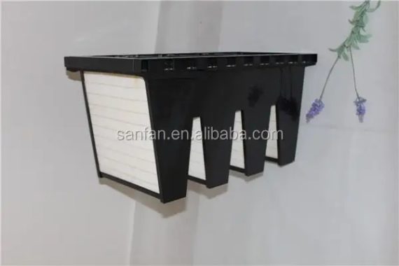 Layout of industrial filter parts and components