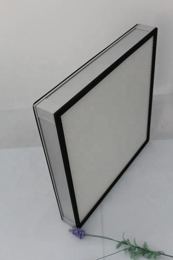 Close-up of industrial filter components