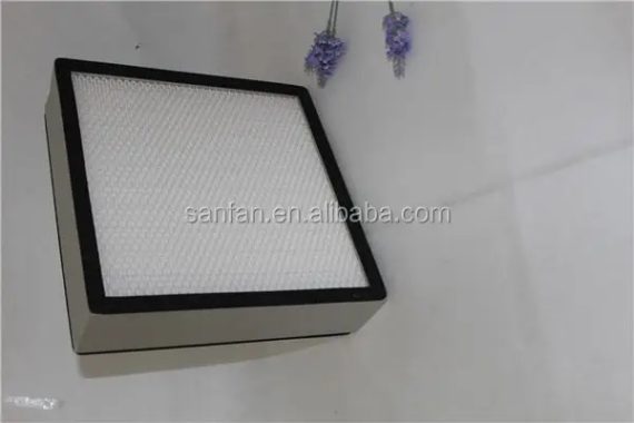 Industrial filter with front view