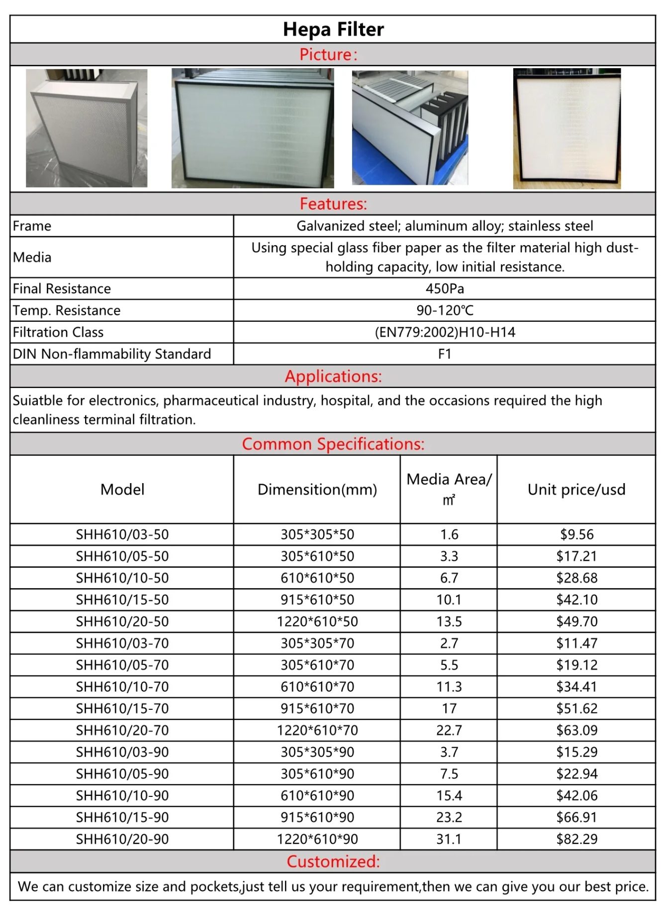 Separation device for industrial use