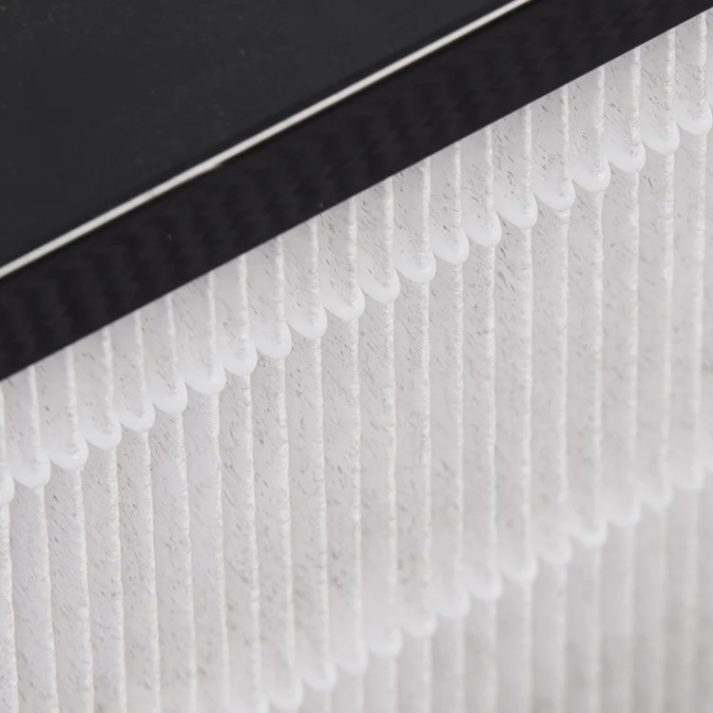 Industrial filter device with clear casing