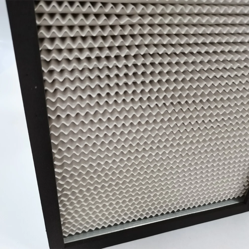 Industrial filter component with intricate details