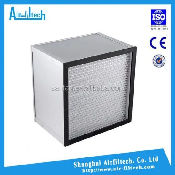High-flow industrial filter unit in operation