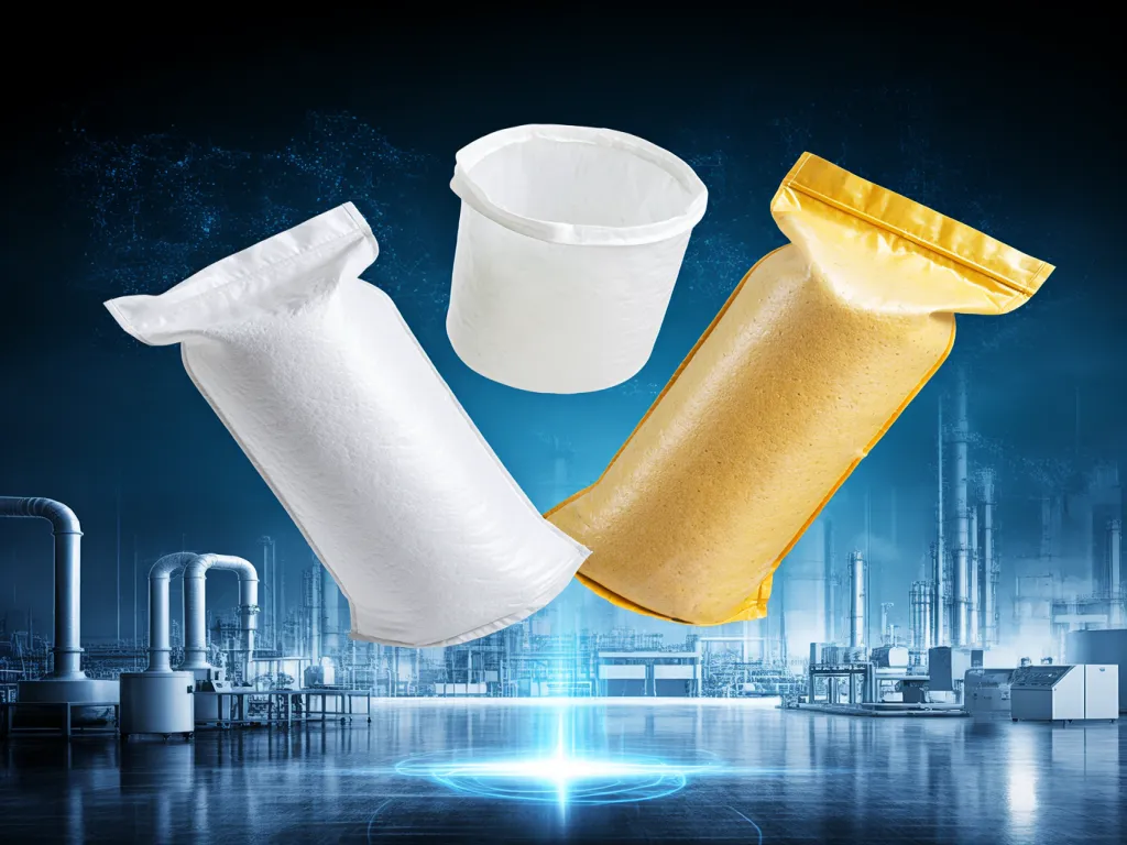Various industrial filter bag products