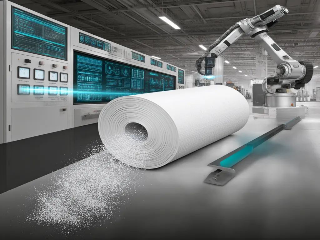 Automated production line for polyester felt filter bags in industry