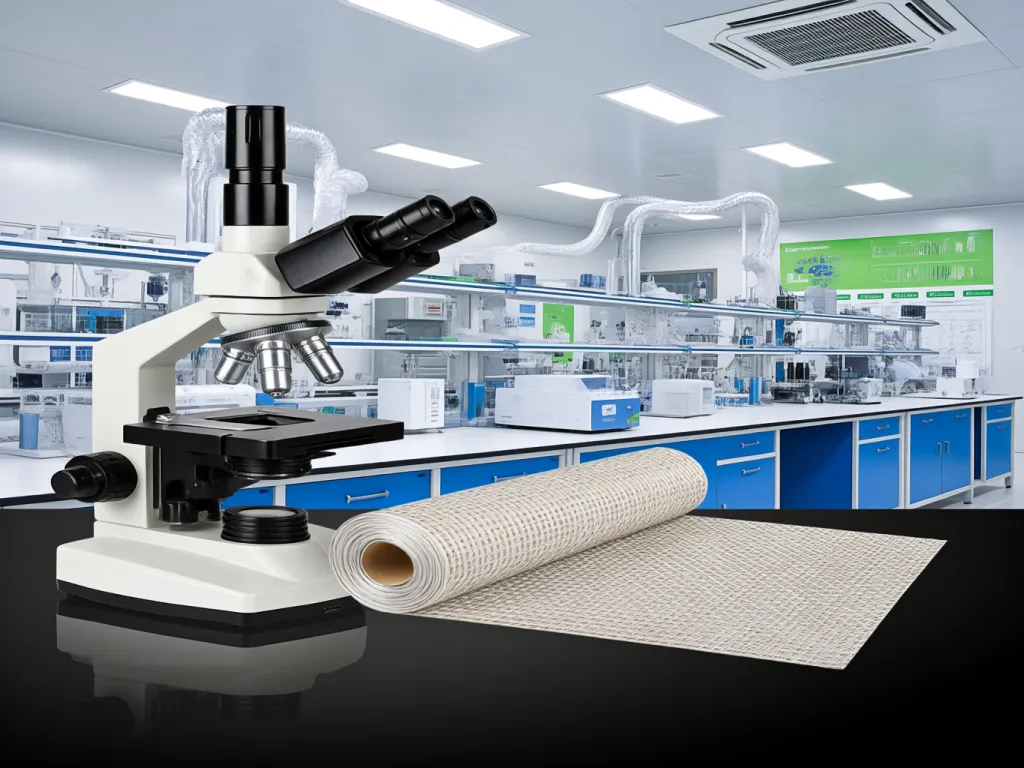 Quality inspection of polyester felt filter bags in lab