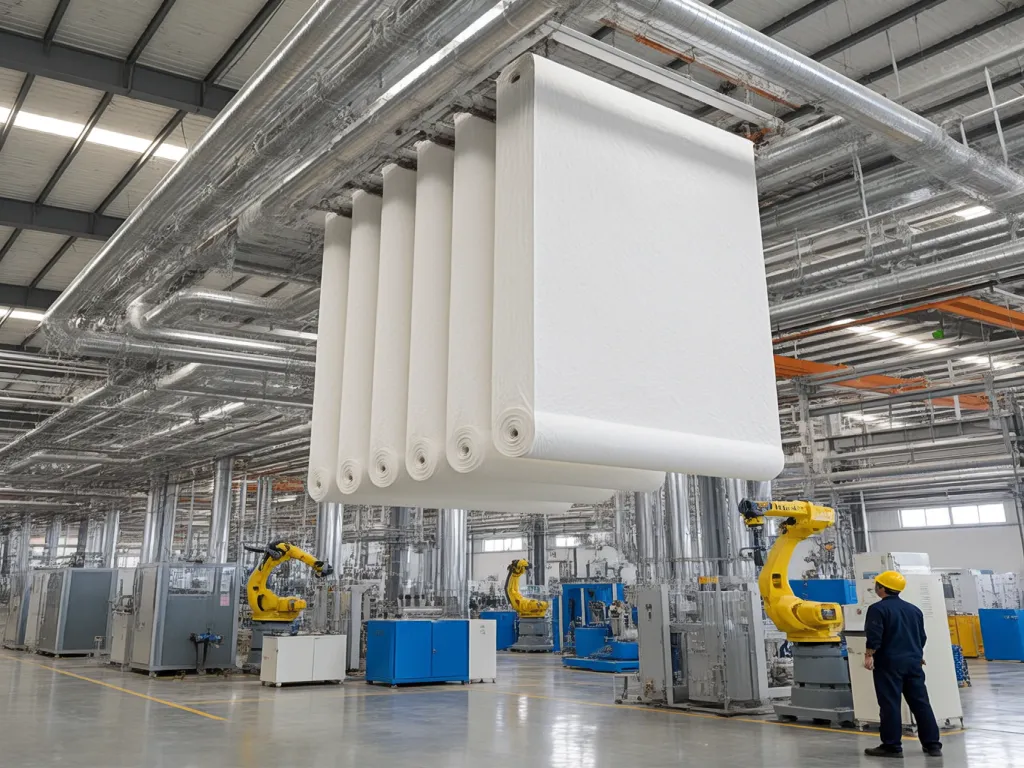 Polyester felt filter bags in industrial production environment