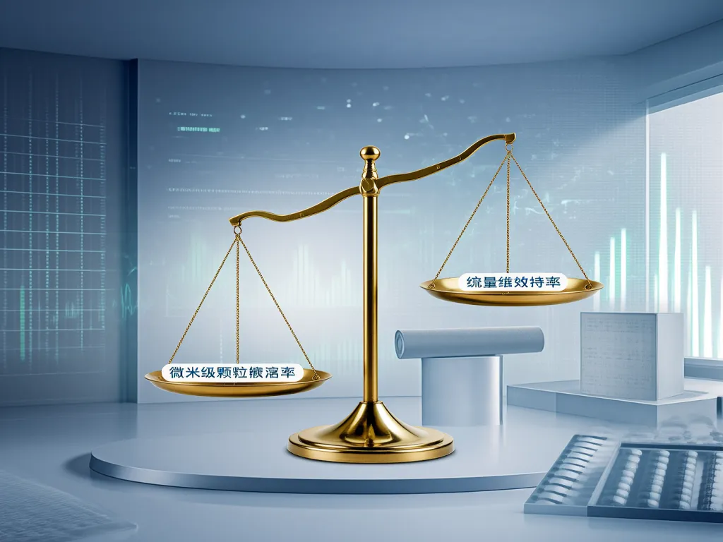 Balance scale showing filtration performance metrics with industrial felt filter