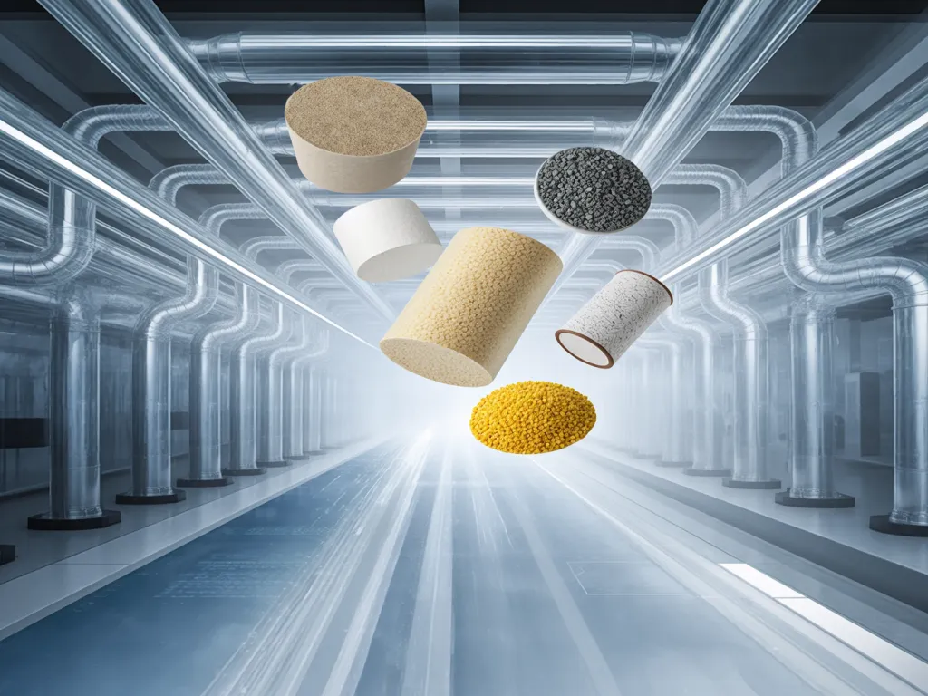 Various materials for felt filter socks in industrial pipelines
