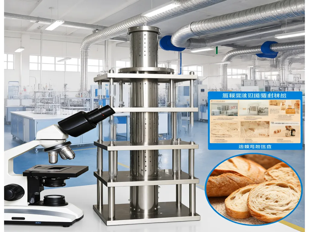 Industrial filter testing equipment with microscope and informational display