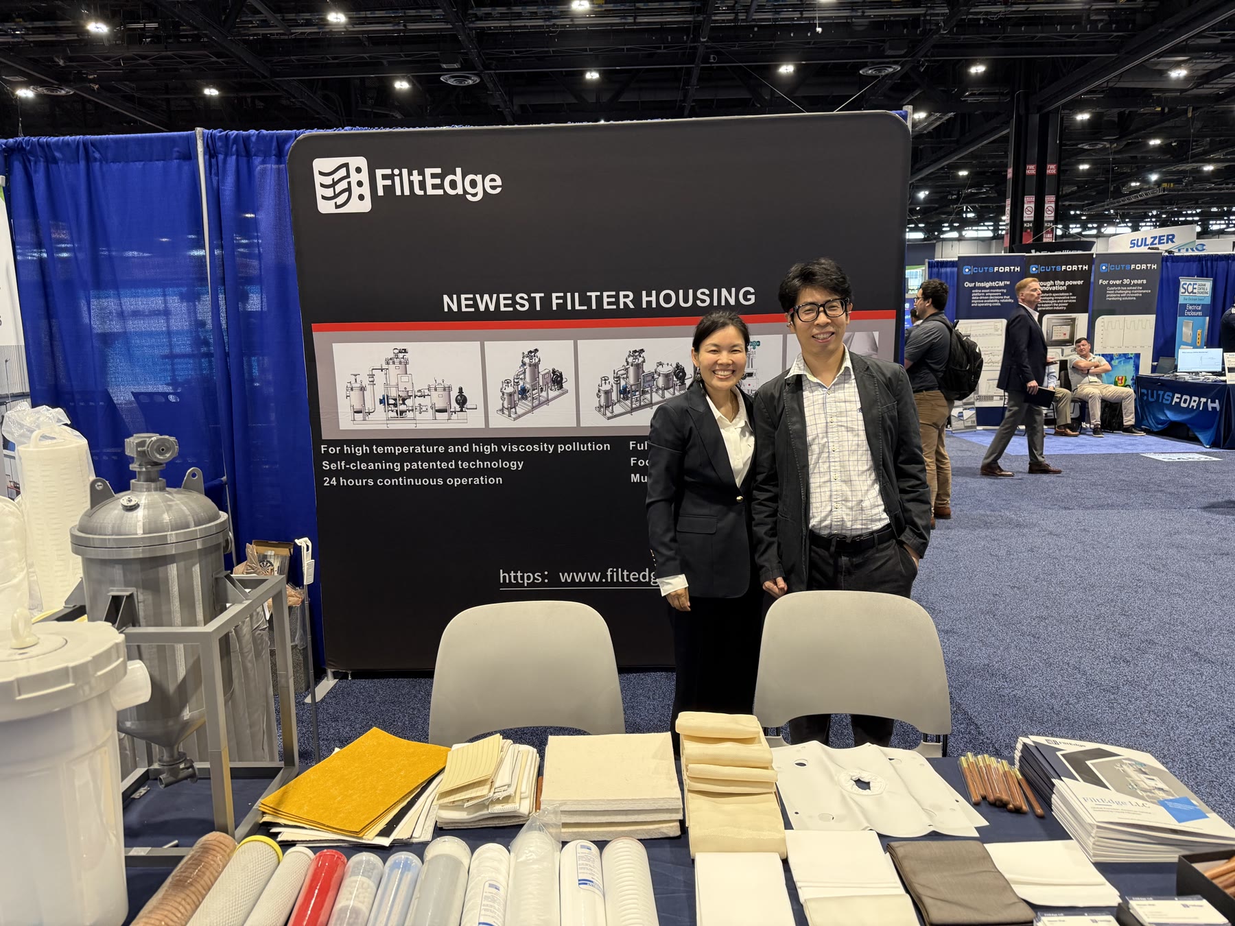 FiltEdge team and filtration products at WEFTEC 2025
