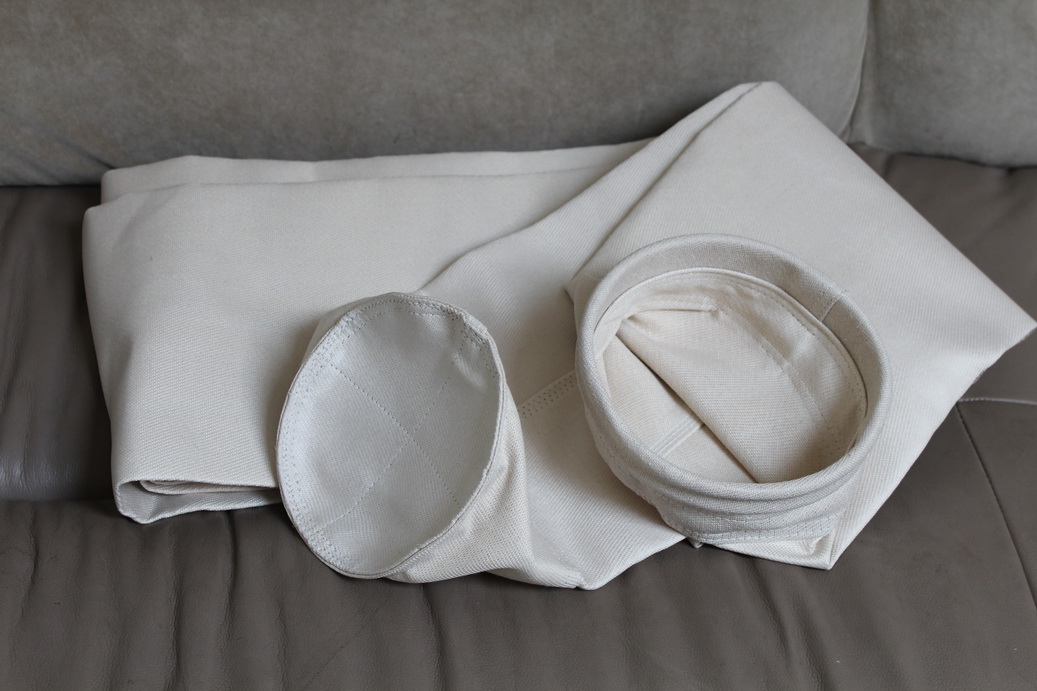White filter bag sample for industrial dust collection
