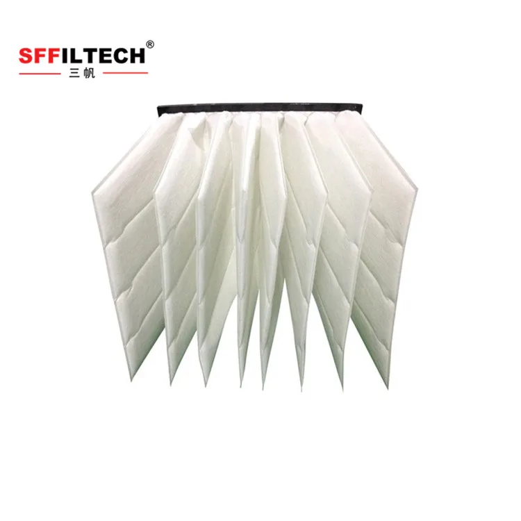 Synthetic Fiber Pocket Air Filter – High-Efficiency F5-F9 Filtration for HVAC Systems
