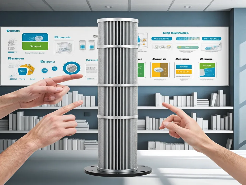 Hand pointing at filtration levels chart explaining What filtration efficiency do I need?