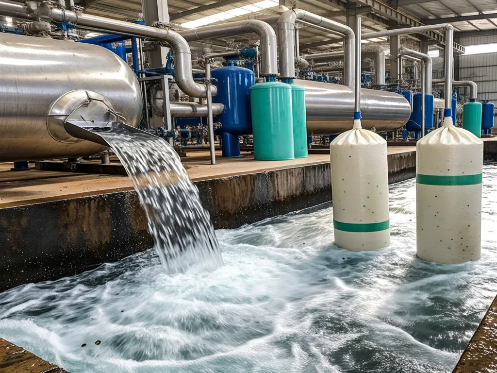 Industrial water filtration system with filtration bags