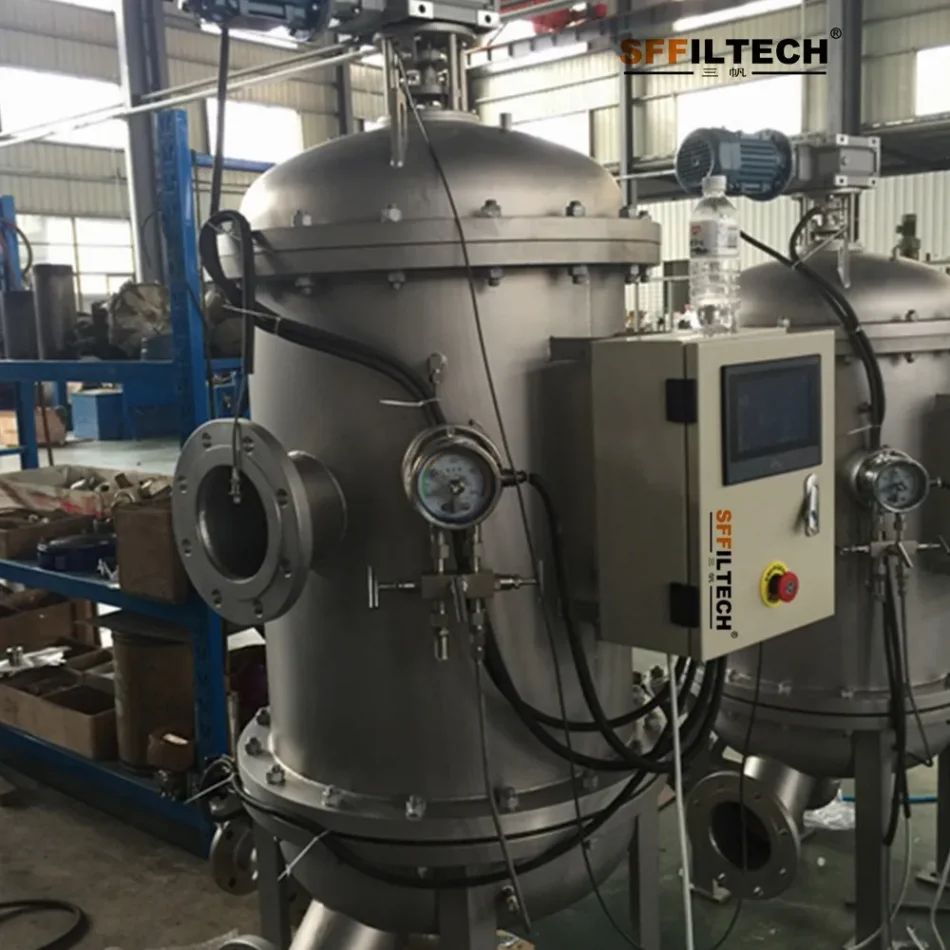 Industrial separation unit for liquid-solid separation