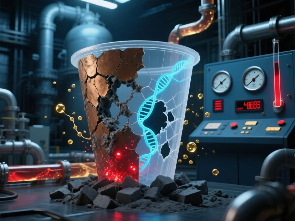 Conceptual image showing the consequences of high temperatures on filter integrity.