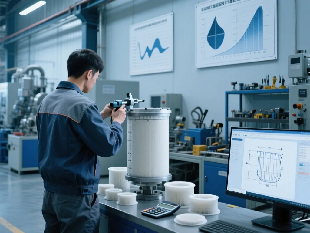 Anti static filter bag integrated in large-scale industrial filtration system