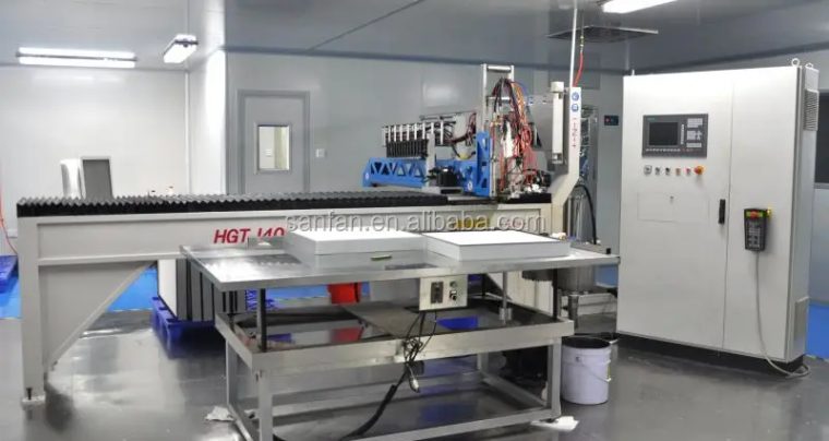 Close-up of industrial filter equipment