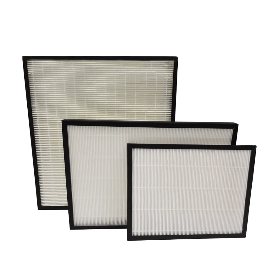 Close-up of industrial filter device