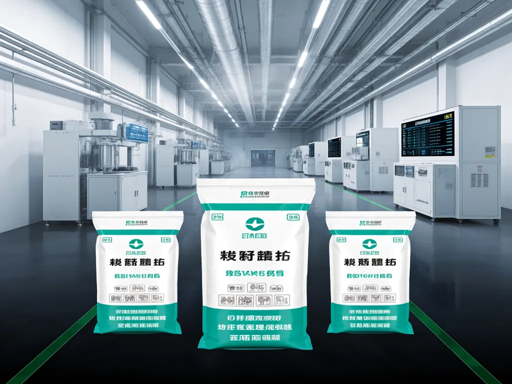 Warehouse with filtration materials bags