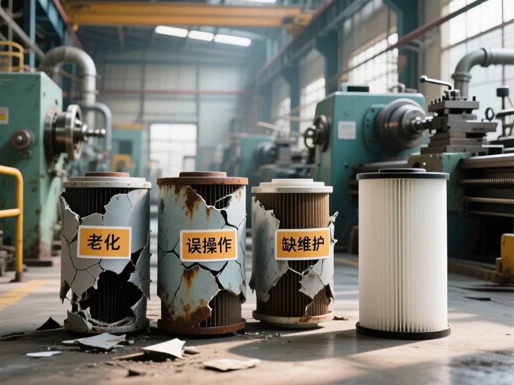 Damaged filters due to aging, misuse, and lack of maintenance.