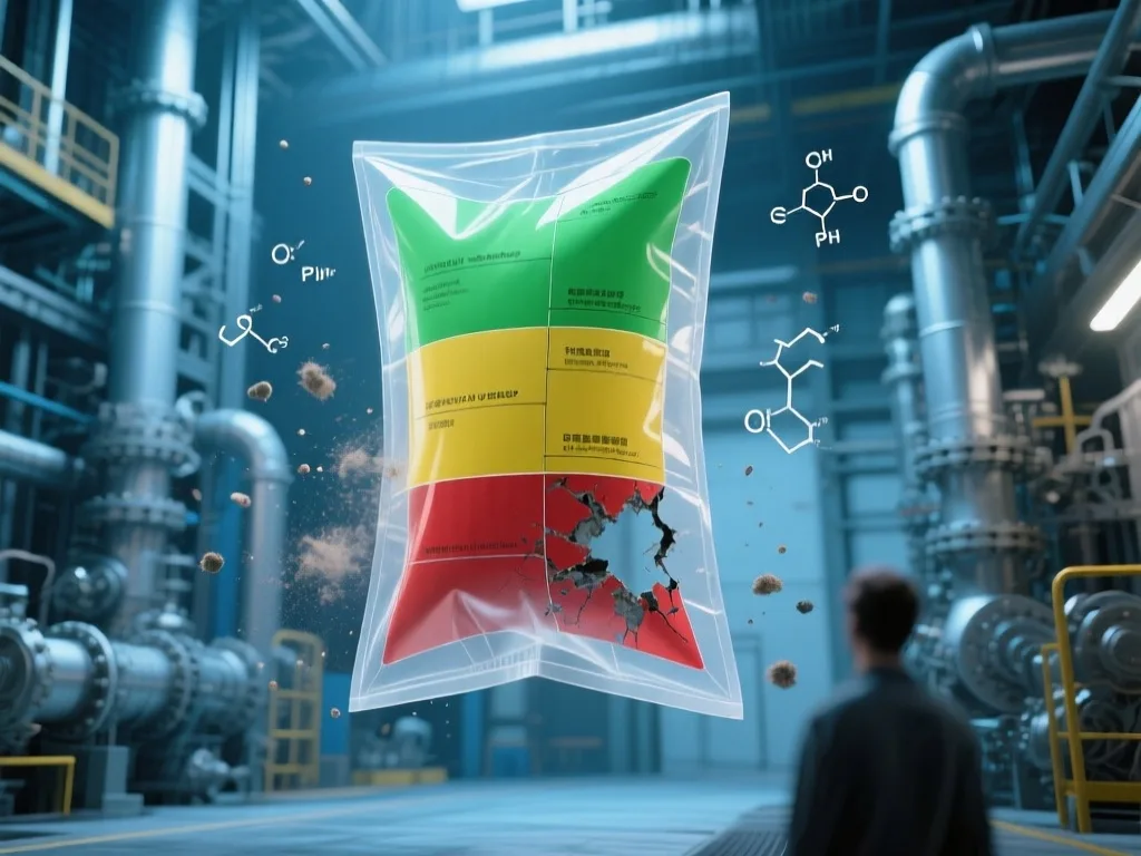 Comparison of new and used PPS filter bags highlighting durability.