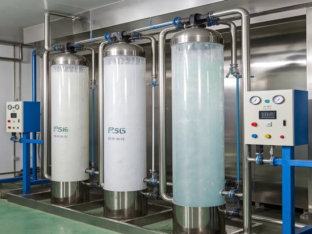 Setup of filtration bags for industrial water treatment